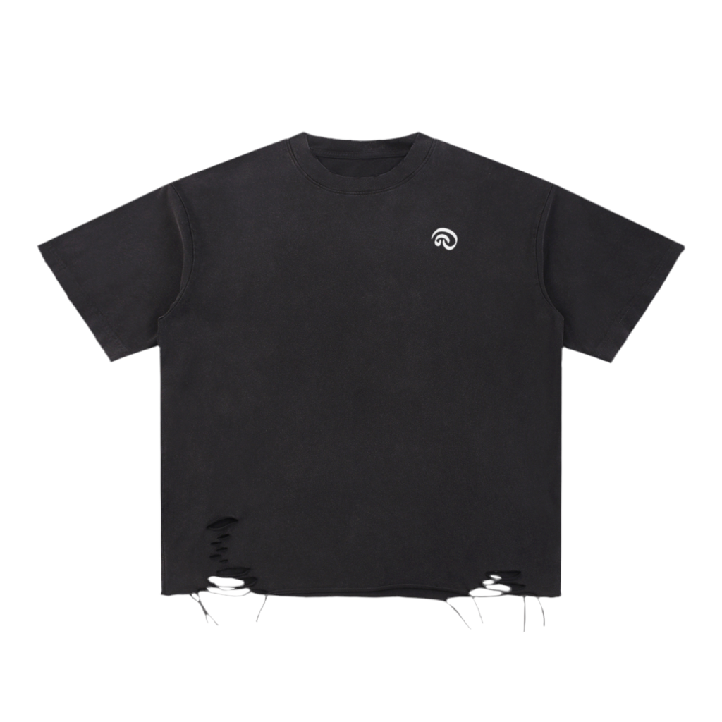 "time is a blur" ripped t-shirt