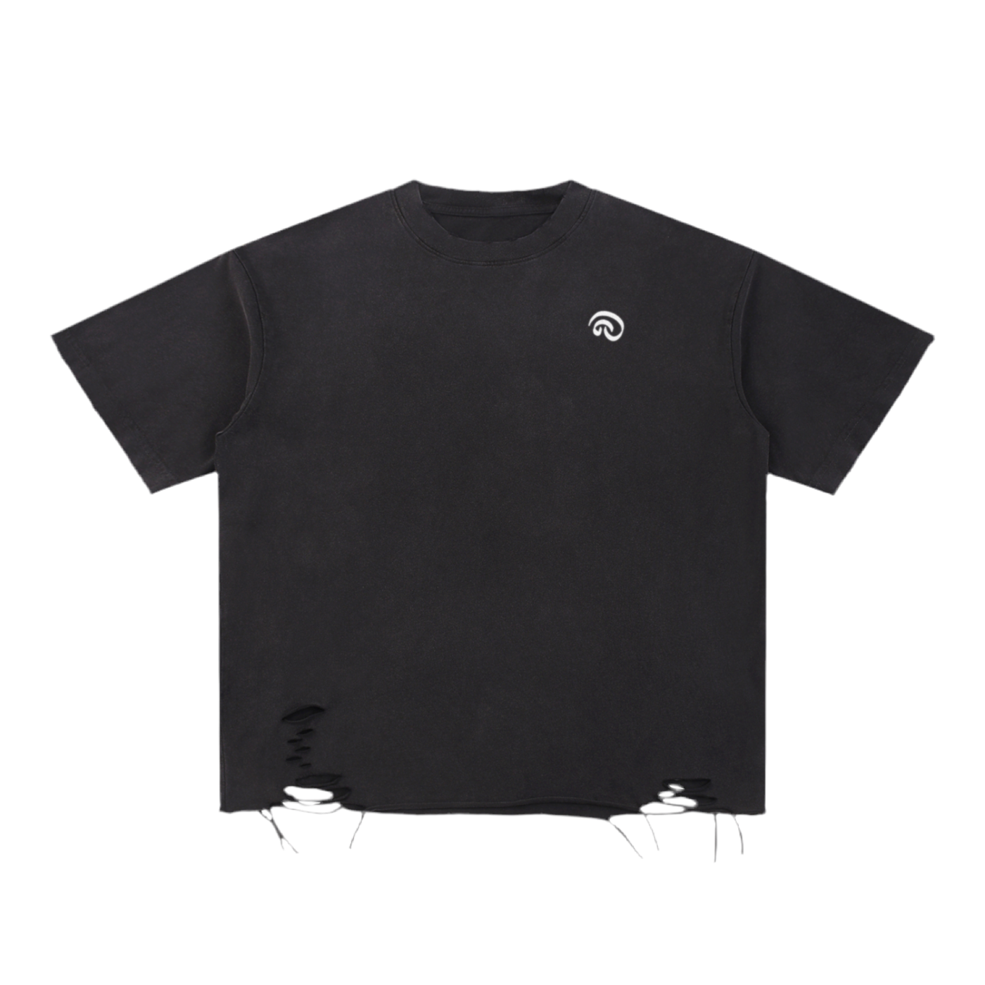 "time is a blur" ripped t-shirt
