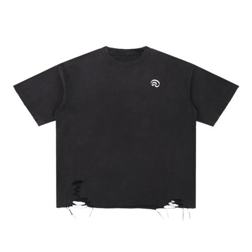 "time is a blur" ripped t-shirt